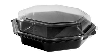 Salladsform Svart 8-kantig